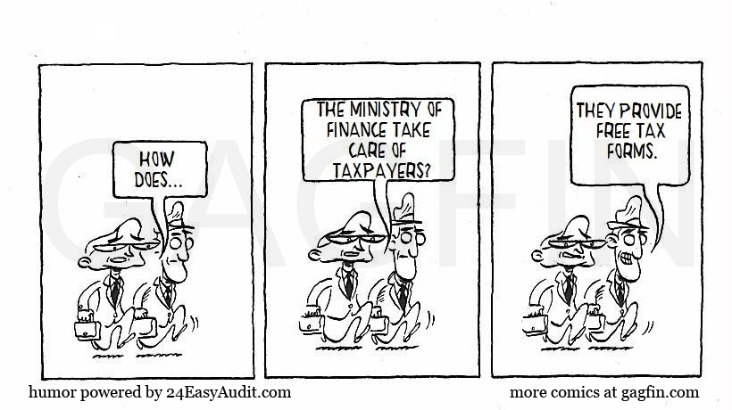 How does a Ministry of Finance take care of the taxpayers?